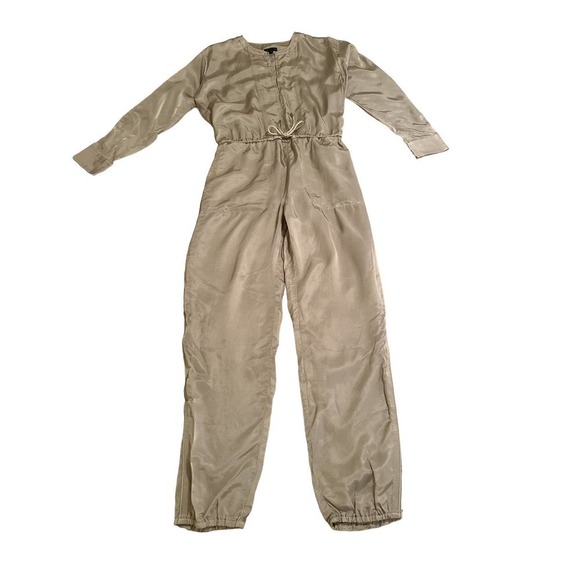 Atm Anthony Thomas Melillo Micro Twill Jogger Jumpsuit in Willow Bark - Picture 5 of 13
